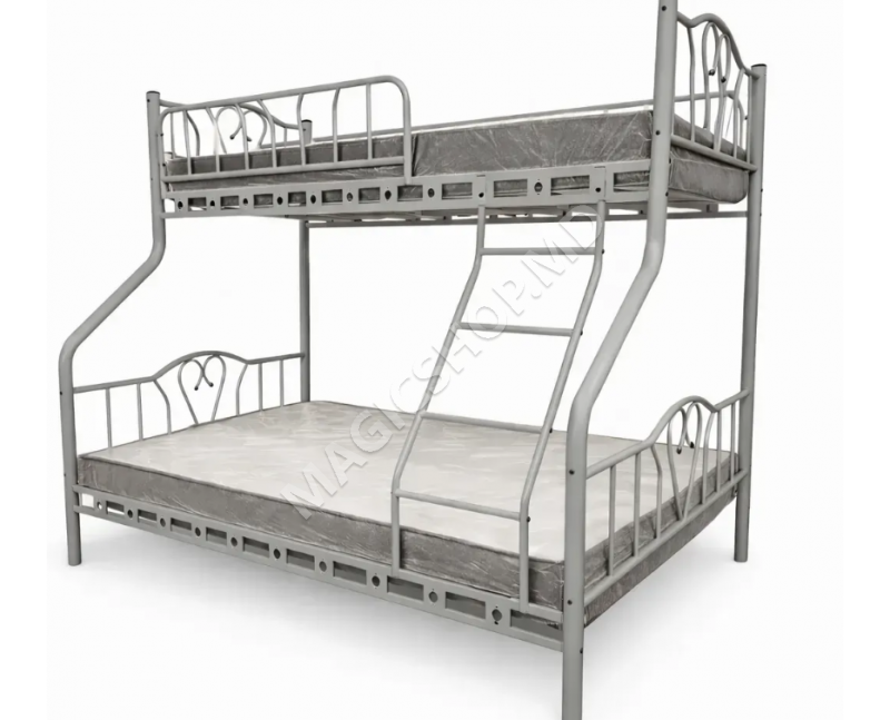 Pat 2 nivele Orkide Triple 90x200+140x200 alb, gri, bej